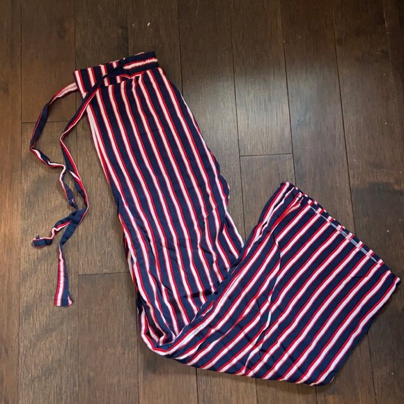 Fitted Striped Flare Pants - Picture 1 of 2